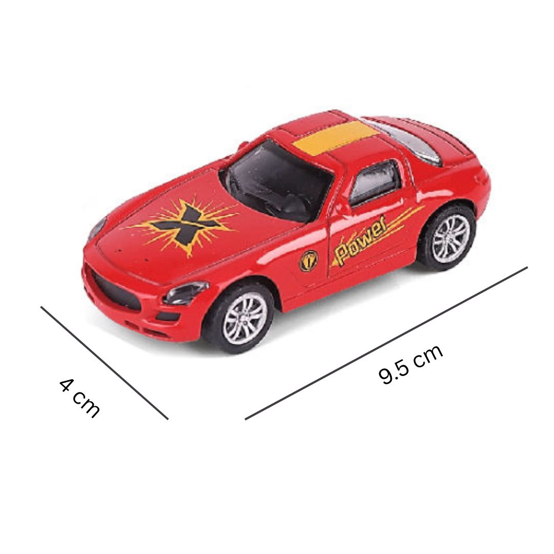 Mini Pull Back Full Metal Car - 9 cm Car – No Battery Needed( Random Colors and Designs)