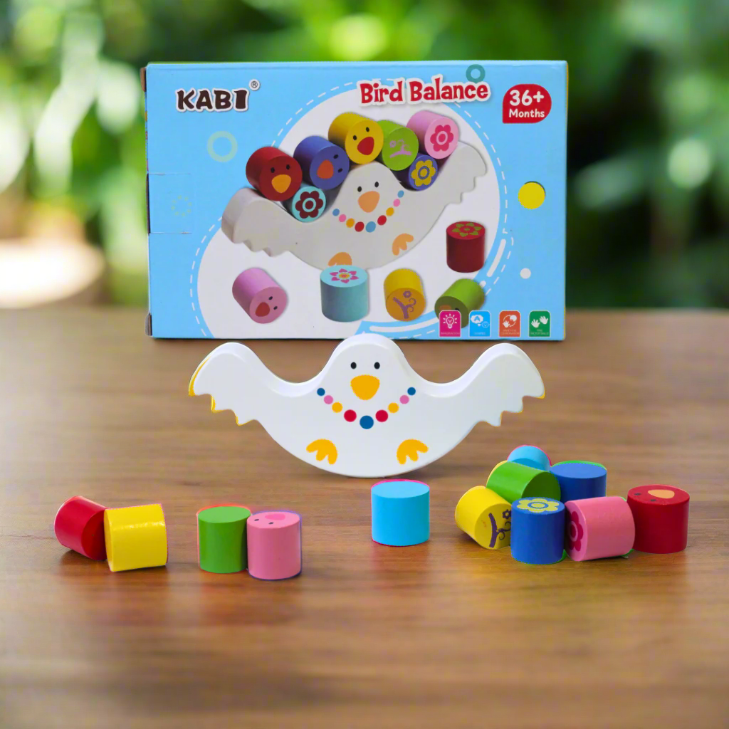 Kidsbestie-Wooden Bird Balance Stacking toy for kids