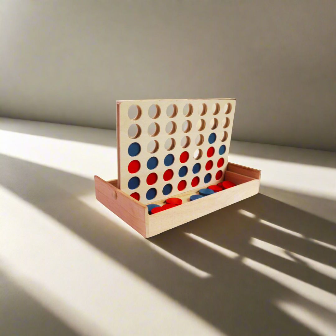 Kidsbestie-Wooden Grab and Play CONNECT 4 for Kids