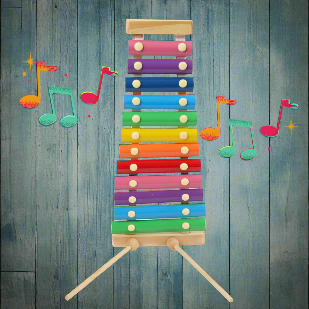 Kidsbestie-Wooden Xylophone with 12 Note, 1 Xylophone, 2 Sticks