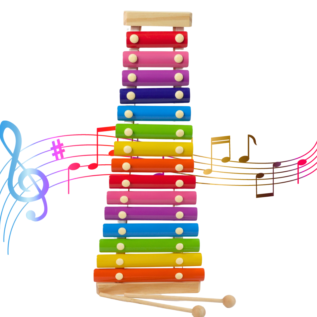 Kidsbestie-Wooden Xylophone with 15 Notes, 1 Xylophone, 2 Sticks