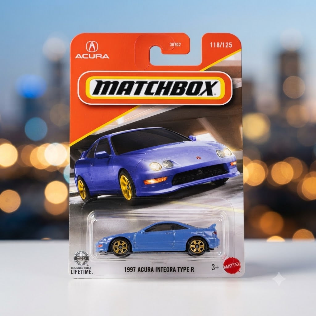 Matchbox 1997 Acura Integra Type R (118/125) - Exclusive Collector Set with Die-Cast Car and Blister Pack