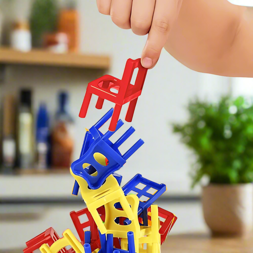 Chairs Tower | Stacking Chair Games - 36 Chairs - Kids Bestie