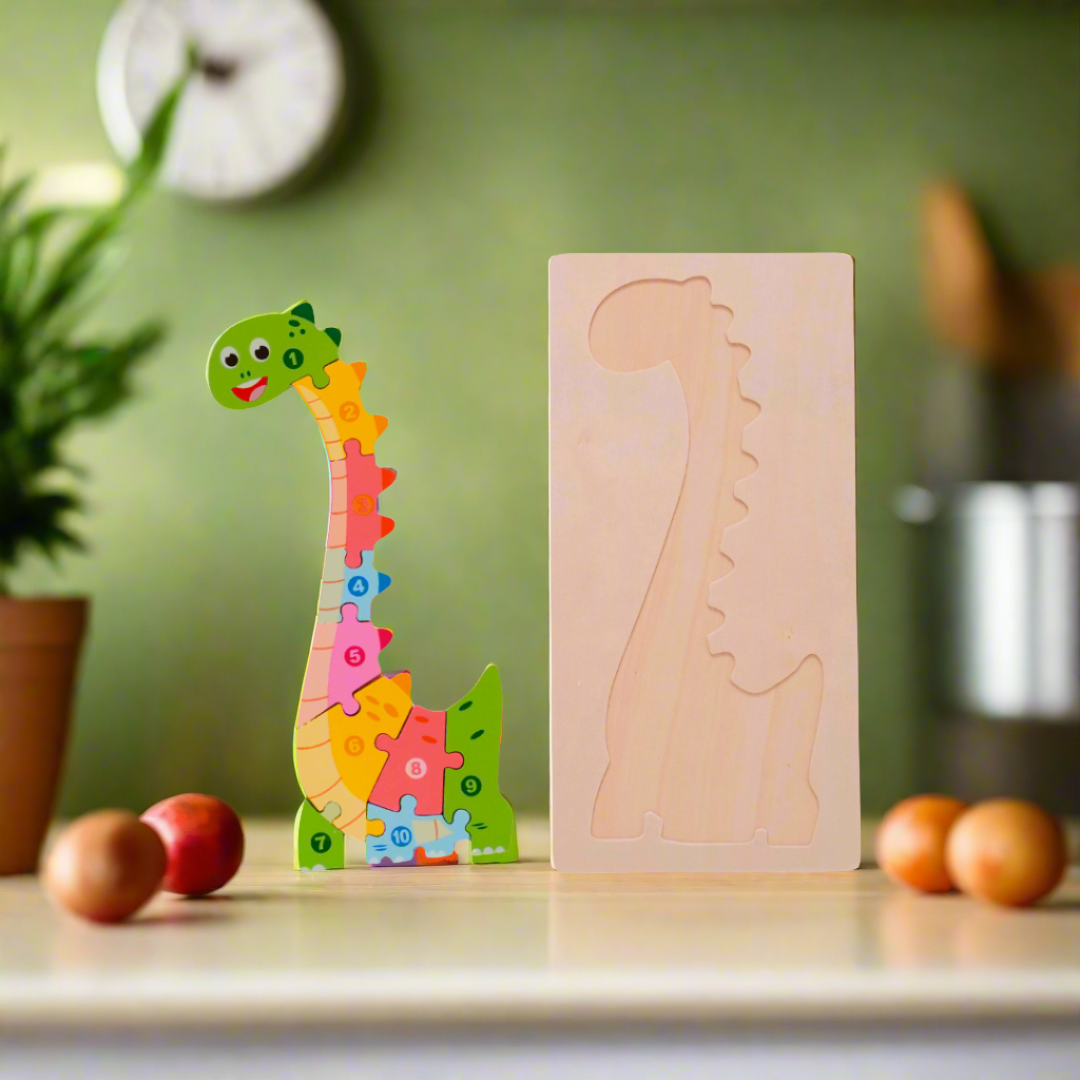 Dinosaur Wooden Puzzle for Kids - Kids Bestie