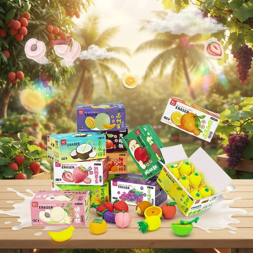 Creative Fruit-Shaped Eraser Collection Boxes