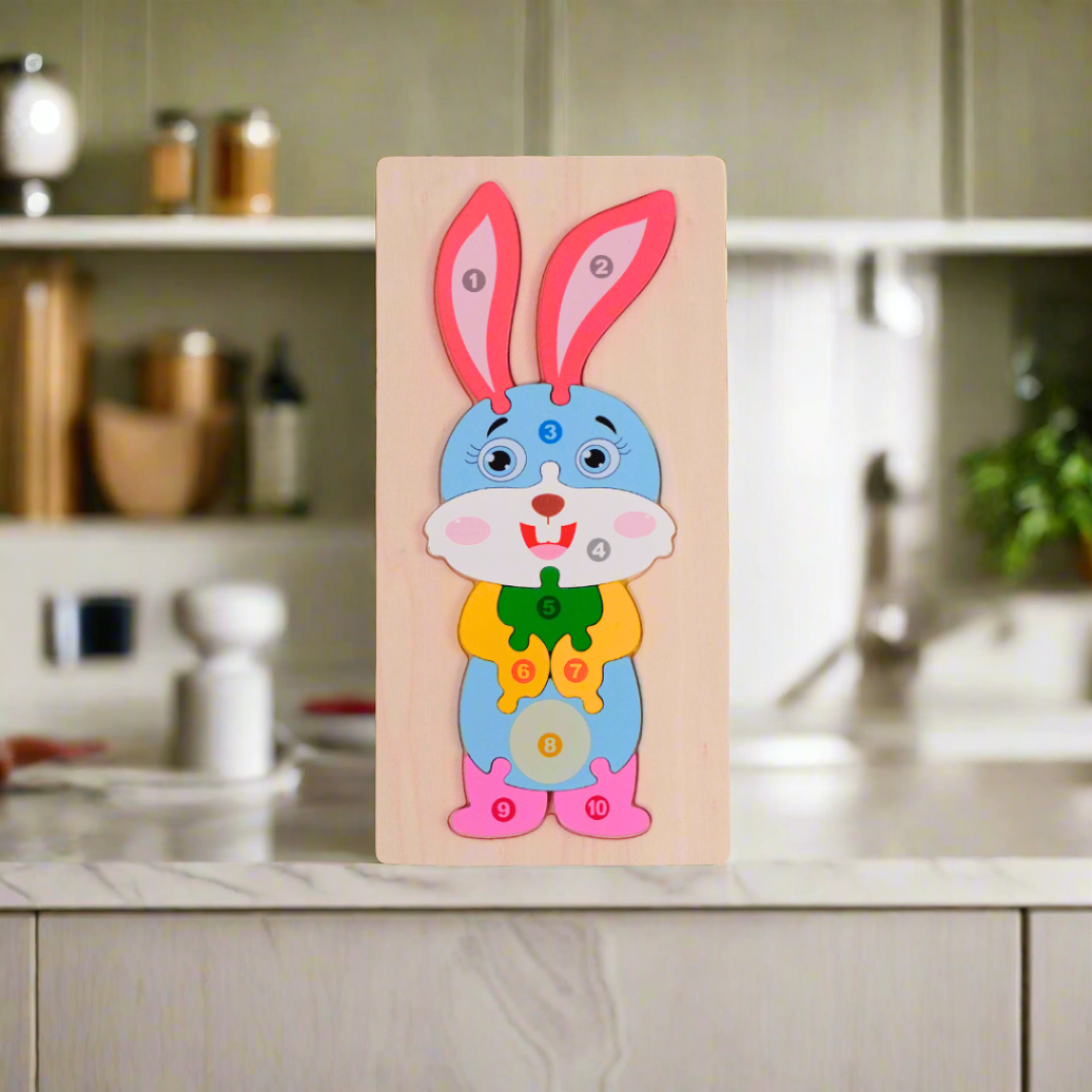 Rabbit Wooden Puzzle for Kids – Kids Bestie