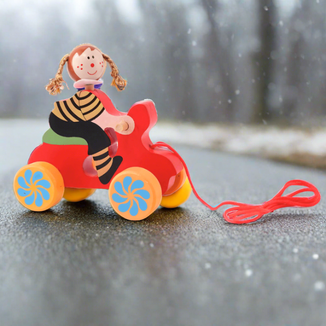 Walk-A-Long Joker Men/Women Pull Along Toy for 12 Months -1 Piece(Random design will be send) - Kids Bestie