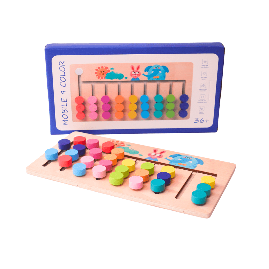 Wooden Mobile 9 Colour match Toy for kids Age 3+ - Kids Bestie