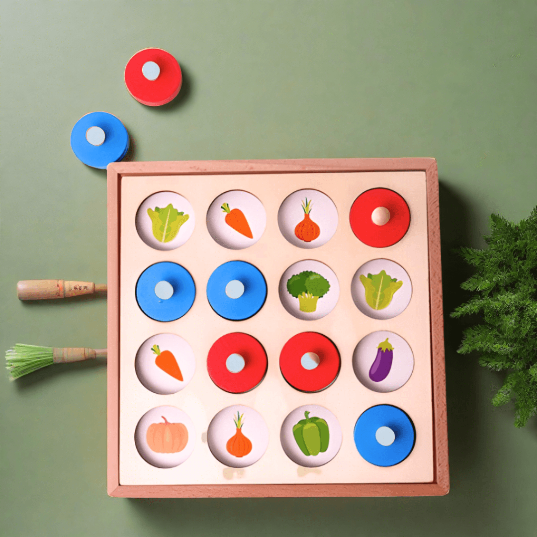 Wooden Multifunctional Memory Chess Game for Kids-1 Piece - Kids Bestie