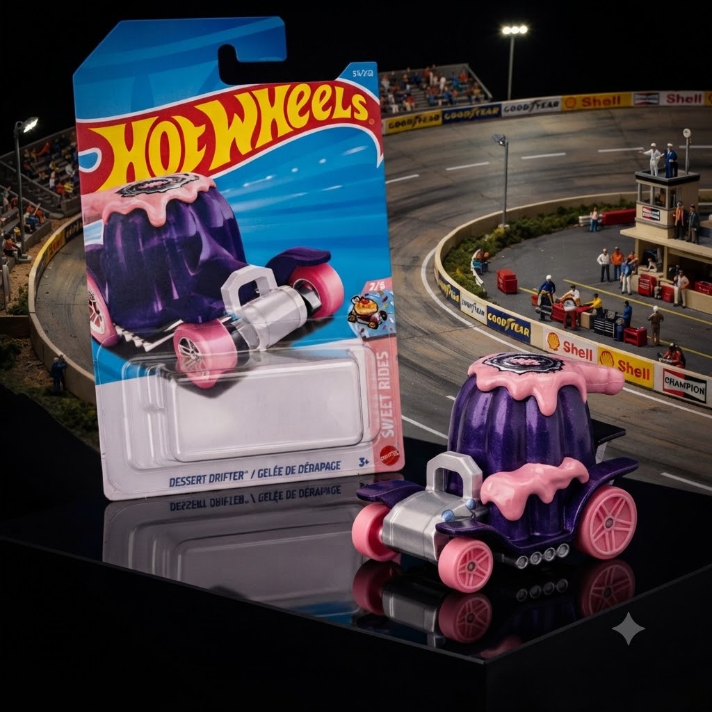1+1 Hot Wheels Combo Assorted Collectible Die-Cast Toy Cars (McLaren W1 & Dessert Drifter)