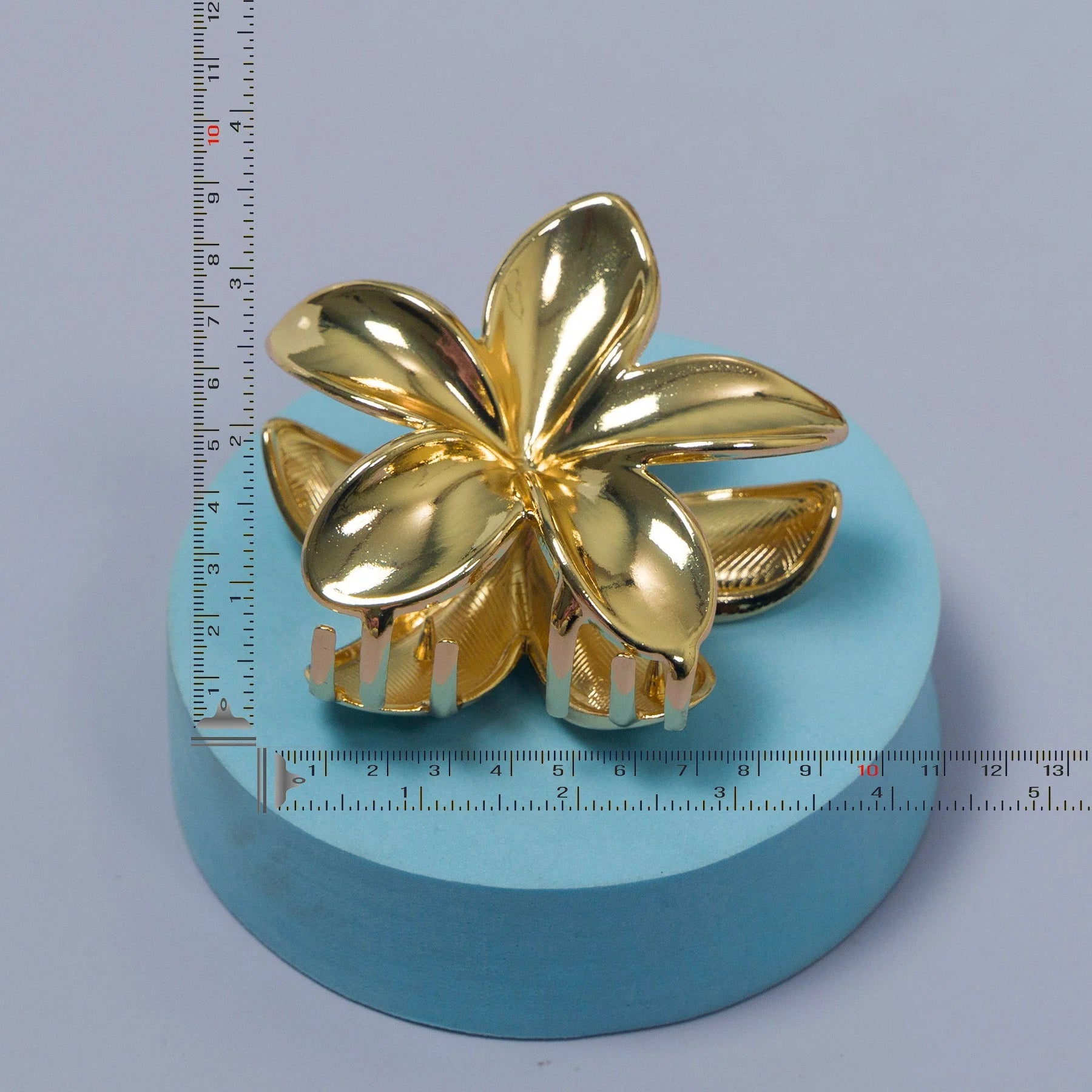 Luxury Gold Flower Metal Hair Claw Clip (Large) | Elegant Floral Hair Accessory  - 1 unit