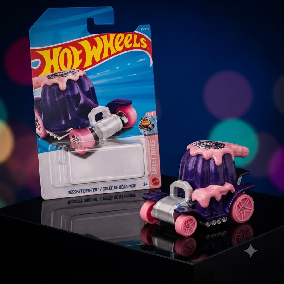 1+1 Hot Wheels Combo Assorted Collectible Die-Cast Toy Cars (McLaren W1 & Dessert Drifter)