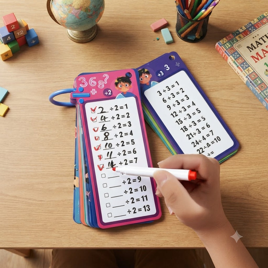 Kids Math Flash Cards Set (1-12) - Interactive Learning & Practice Bundle