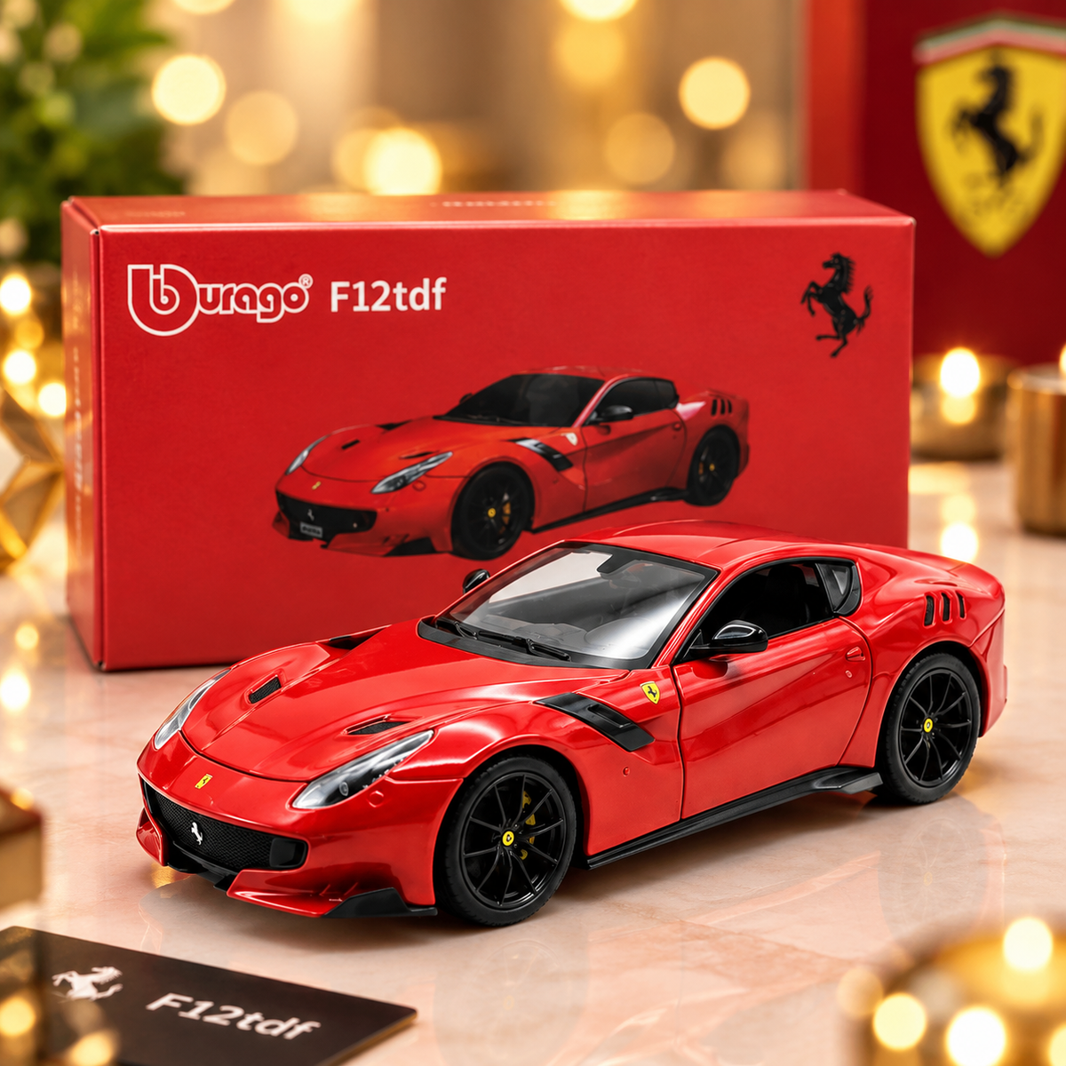 Bburago Ferrari F12tdf Die-Cast Model Car – Red | Premium Collectible Sports Car