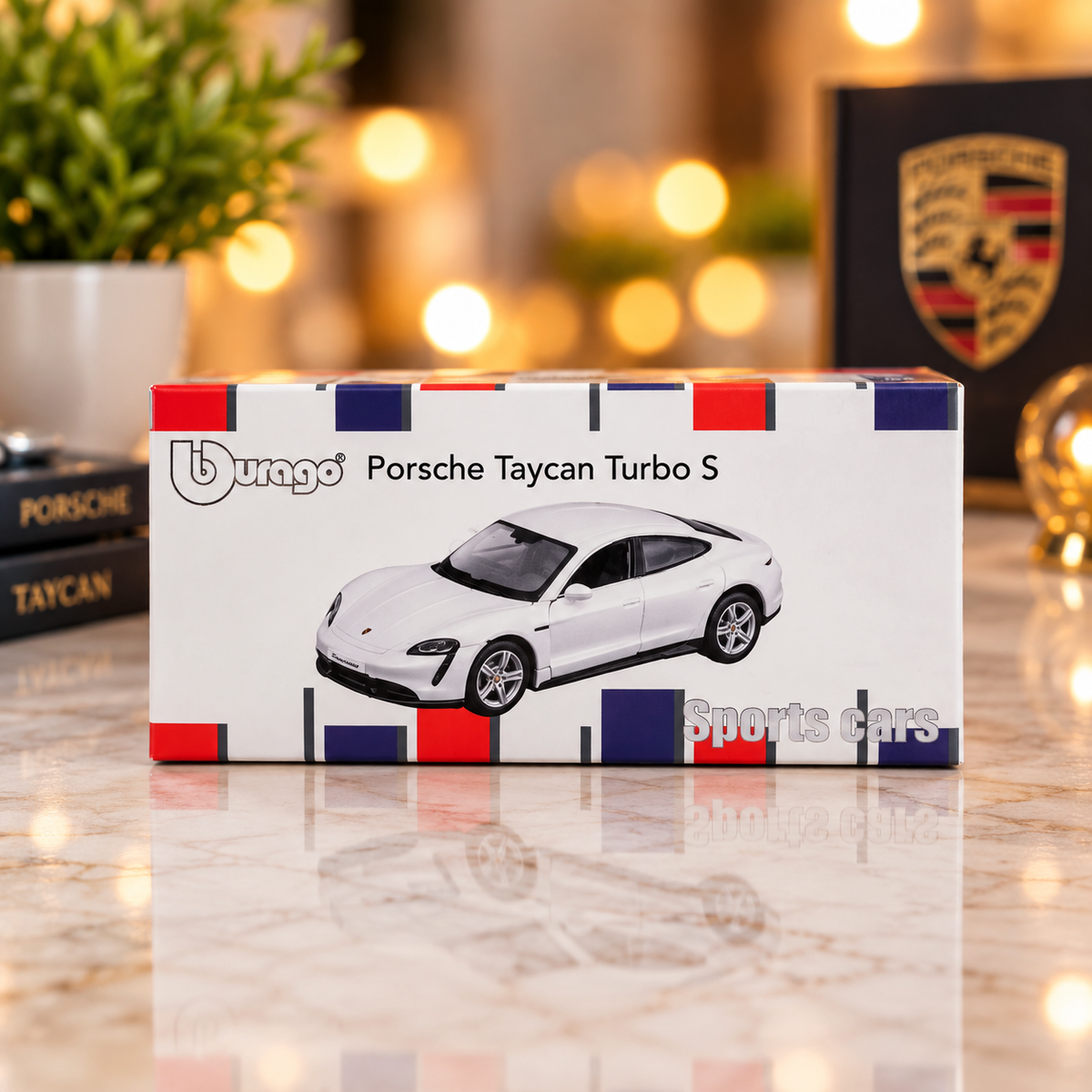 Bburago Porsche Taycan Turbo S Die-Cast Model Car – Premium Sports Car Collectible