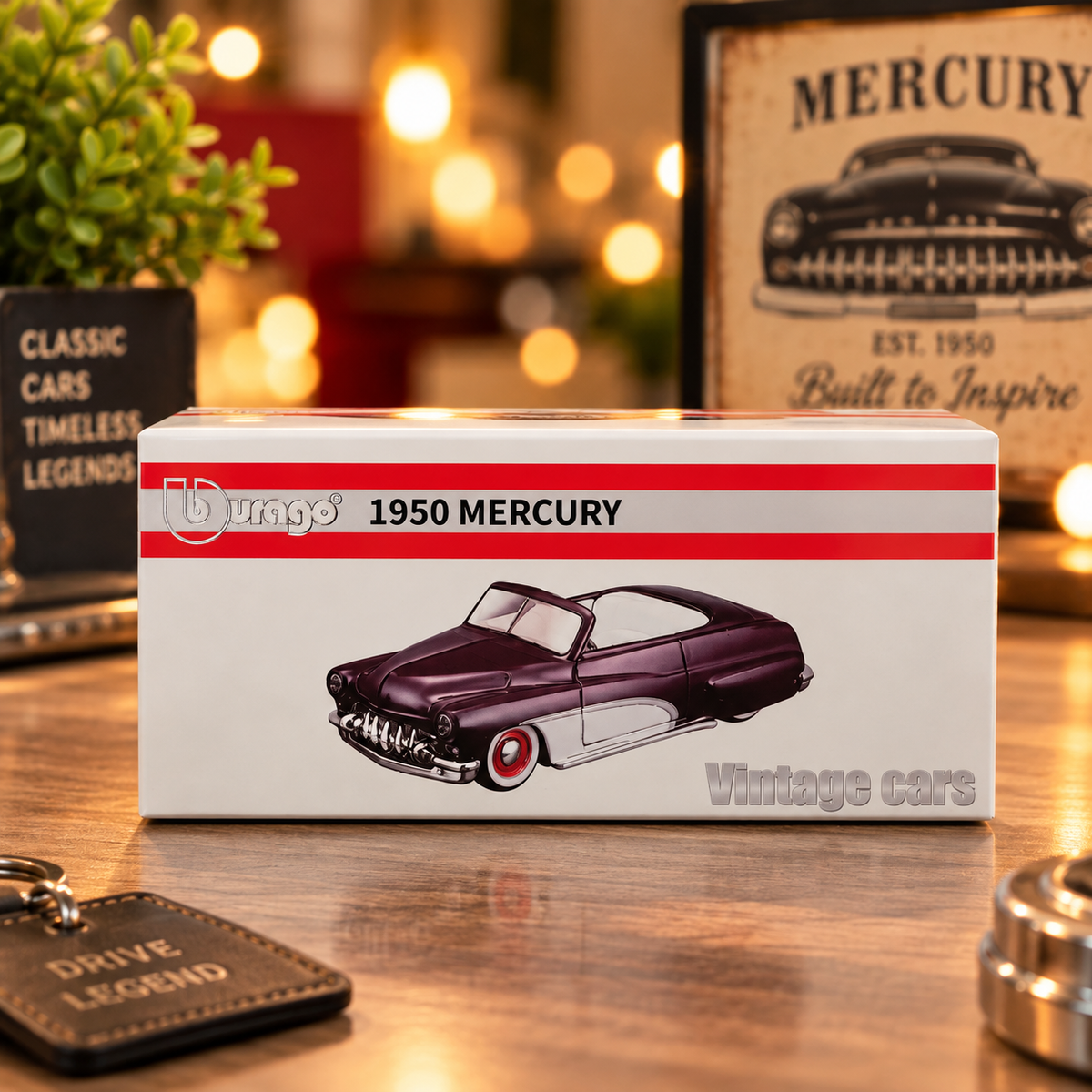 Bburago 1950 Mercury Vintage Classic Die-Cast Model Car – Premium Collectible