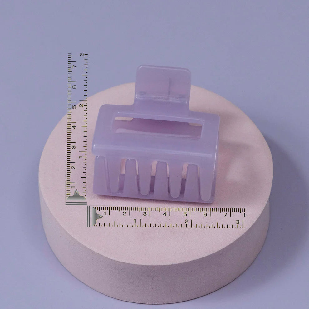 GlossEdge Rectangle Hair Claw Clip ✨ | Minimal Solid Hair Grip (Random Colour)