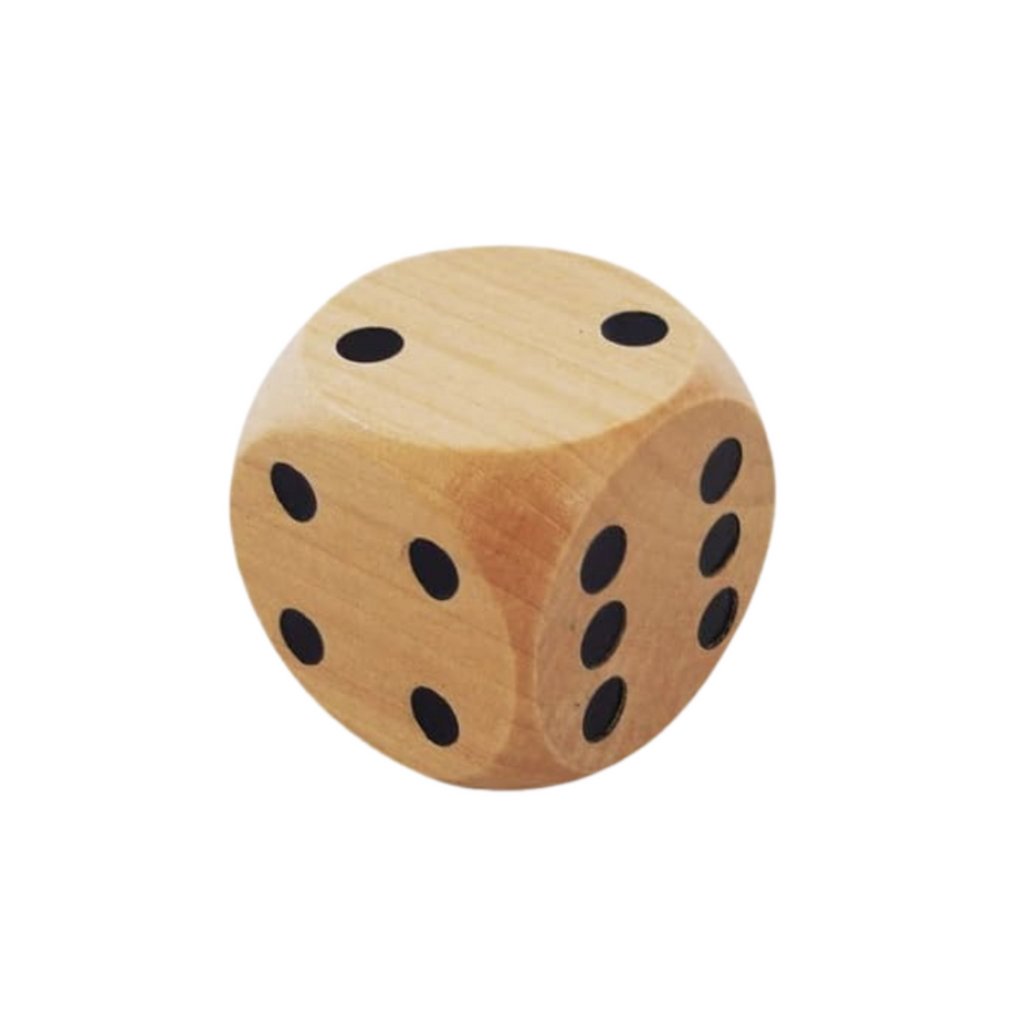 Pack of 2 Wooden Big Dice – Black Dots | Kidsbestie