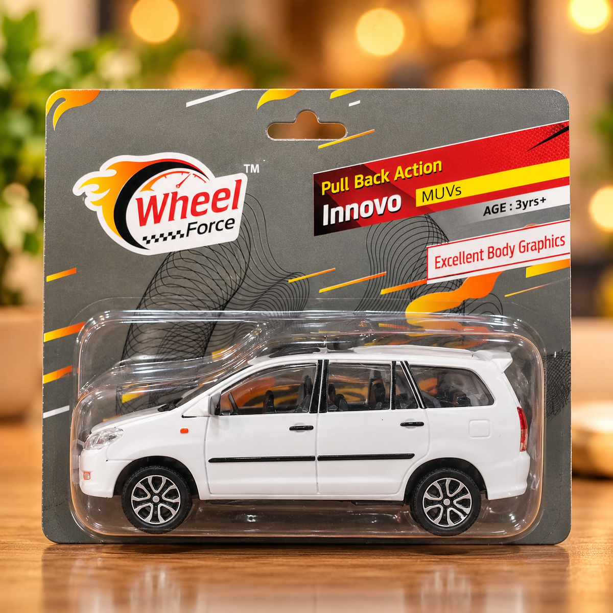 Wheel Force Innovo MUV Pull Back Action Toy Car – White | Realistic Miniature Vehicle for Kids 3+ Years