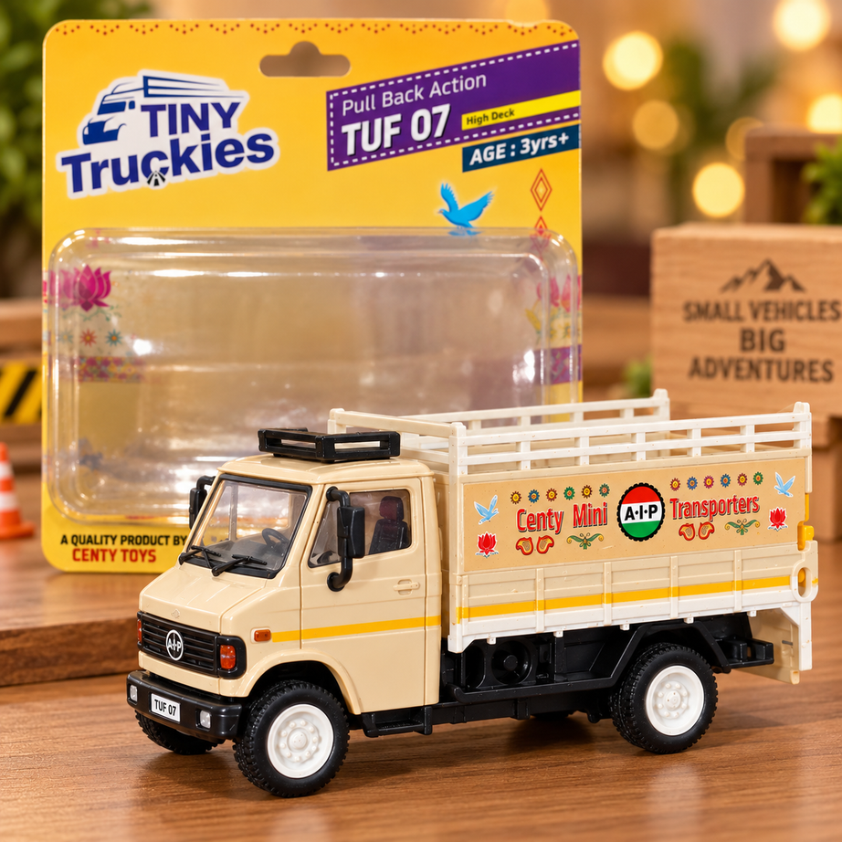 Centy Tiny Truckies TUF 07 High Deck Mini Transporter Toy Truck – Pull Back Action | 3+ Years