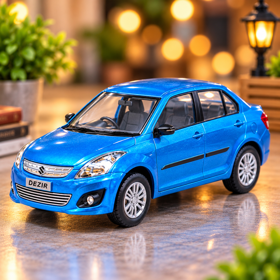 Centy Wheel Force Swift Dzire (Dezir) Toy Car – Metallic Blue Pull Back Action Miniature Model Car for Kids & Collectors