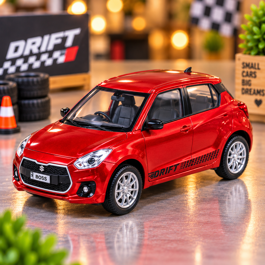 Centy Drift Toy Car – Red Swift Style Pull Back Action Racing Car for Kids | Miniature Sports Car | Age 3+ Years