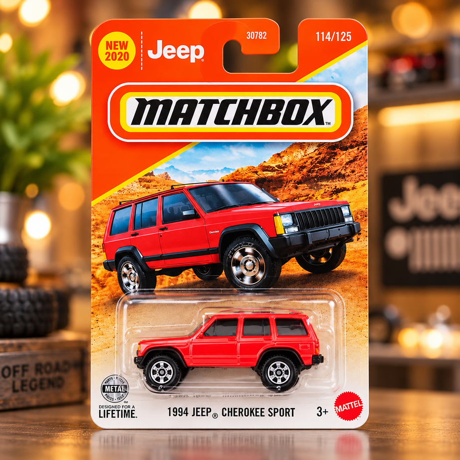 Matchbox 1994 Jeep Cherokee Sport – Red Die-Cast Collectible Toy Car