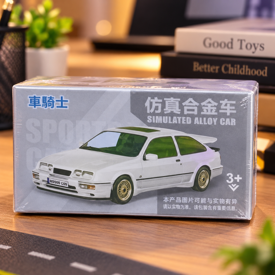 White Ford Sierra RS Cosworth Die-Cast Alloy Toy Car – Sports Racing Collectible Model