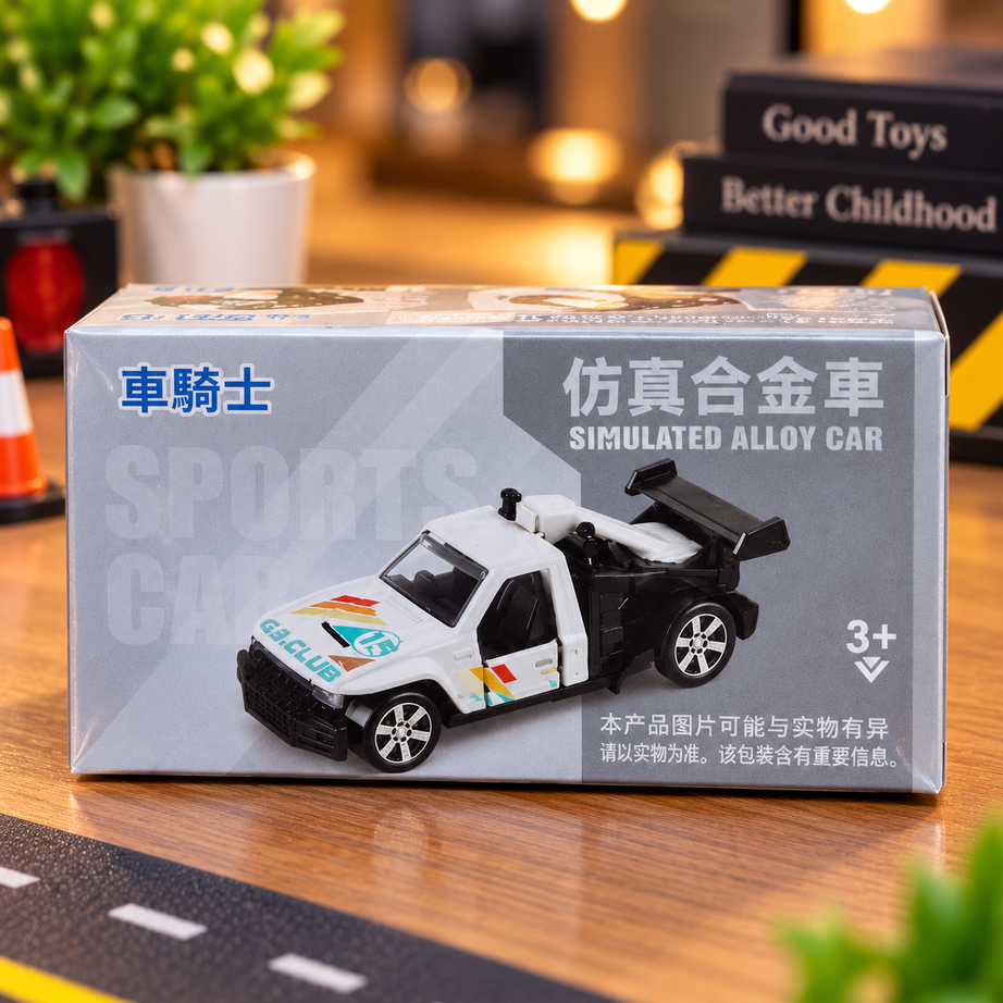 G3 Club Die-Cast Alloy Tow Truck Toy Car – White & Black Miniature Recovery Vehicle for Kids & Collectors