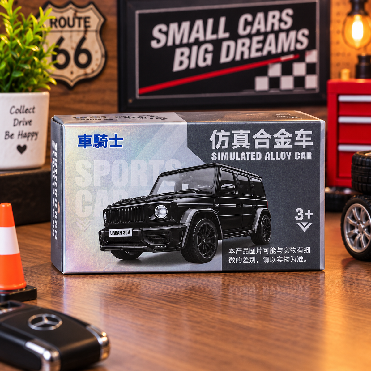 Black Luxury G-Wagon Style SUV Die-Cast Alloy Toy Car – Miniature Collectible Model