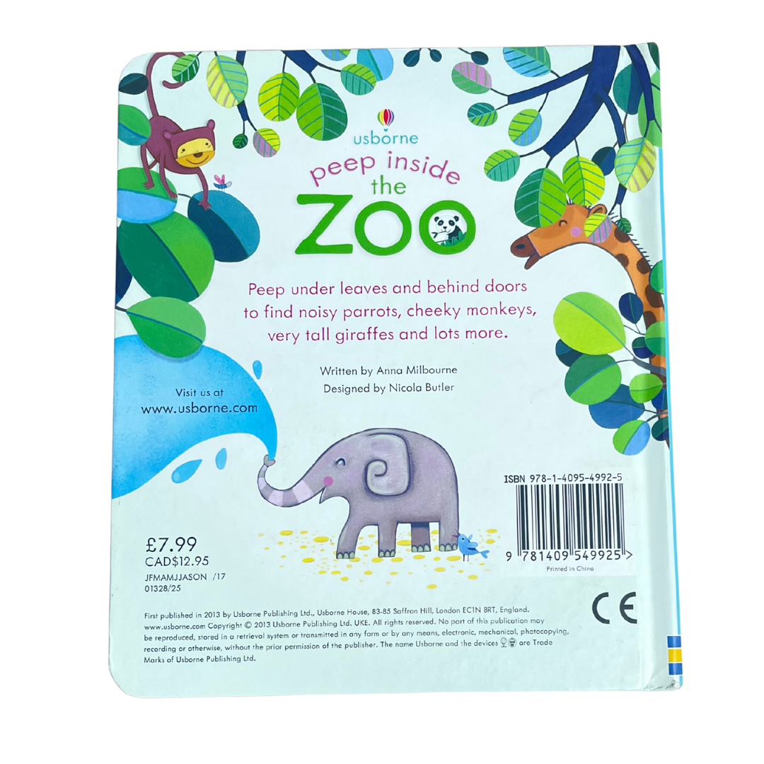 Usborne Peep Inside the Zoo – A Flip & Board Book (Preloved Edition) | KidsBestie | kb2207