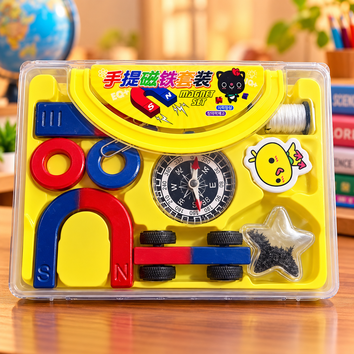 Kids Educational Magnet Science Experiment Set with Compass – Magnetic Learning STEM Activity Kit