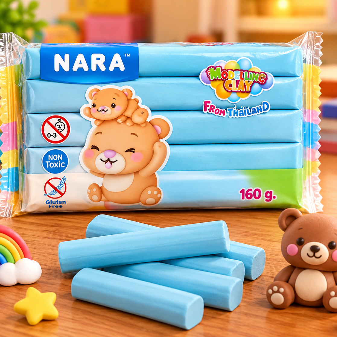 NARA Modeling Clay 160g – Non-Toxic, Gluten-Free Creative Art &  Craft Clay for Kids | Assorted Colours