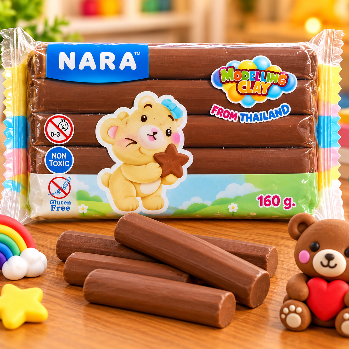NARA Modeling Clay 160g – Non-Toxic, Gluten-Free Creative Art &  Craft Clay for Kids | Assorted Colours