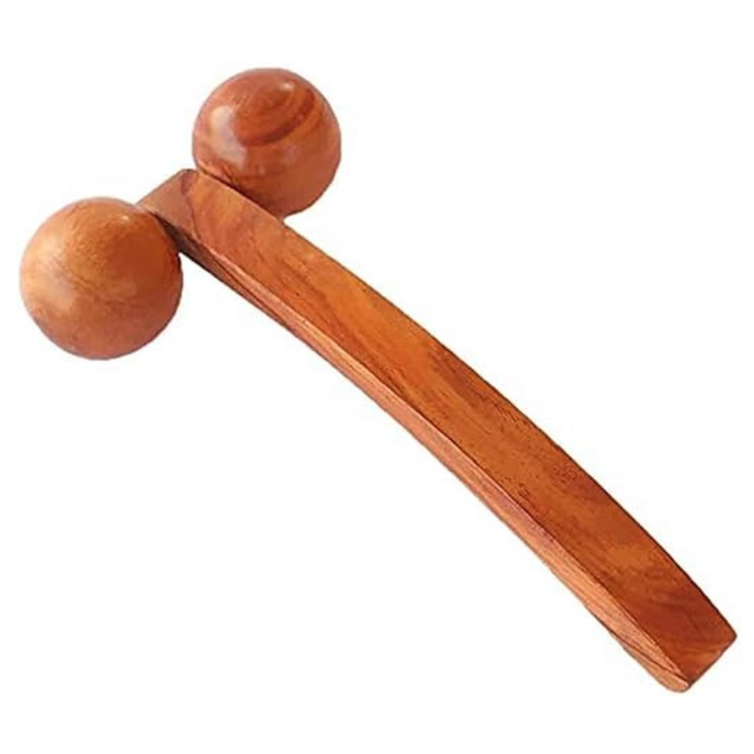 Wooden 2-Ball Roller Massager