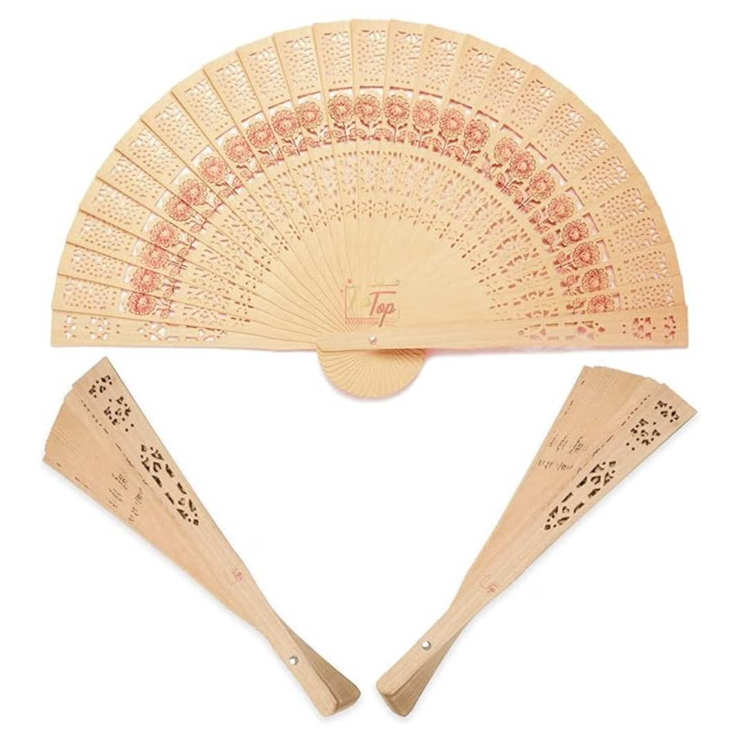 Japanese Folding Wooden Handheld Fan | KidsBestie