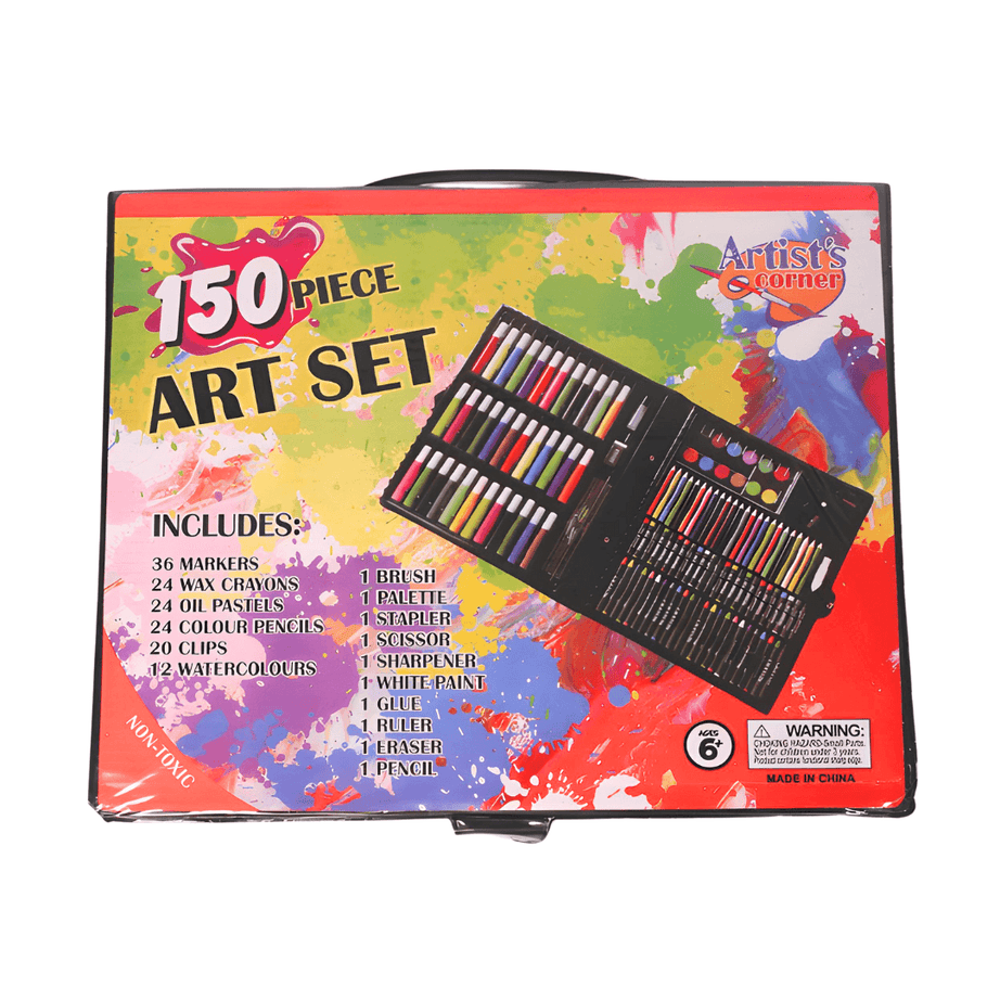 150 Piece Art Set, Drawing and Painting Set for Kids - Kids Bestie
