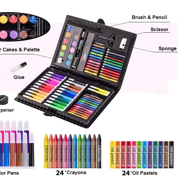 150 Piece Art Set, Drawing and Painting Set for Kids - Kids Bestie