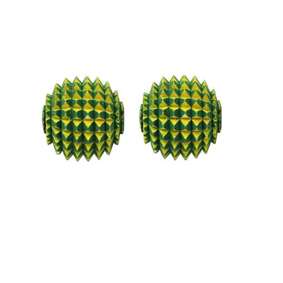 Set of 2 Wooden Ball Hand Roller Palm Massager(Random Colours)