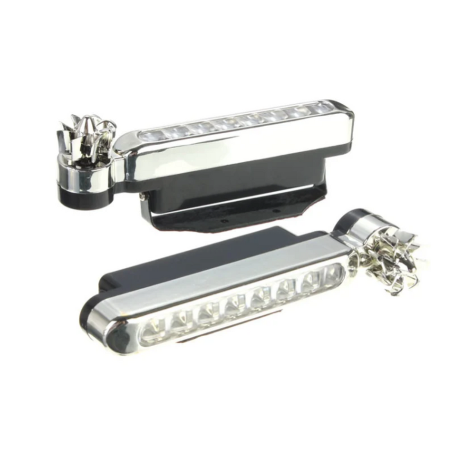 2Pcs White Wind Energy 8 LED Car/Bike/Bicycle Daytime Running Lights (DRL) – KidsBestie