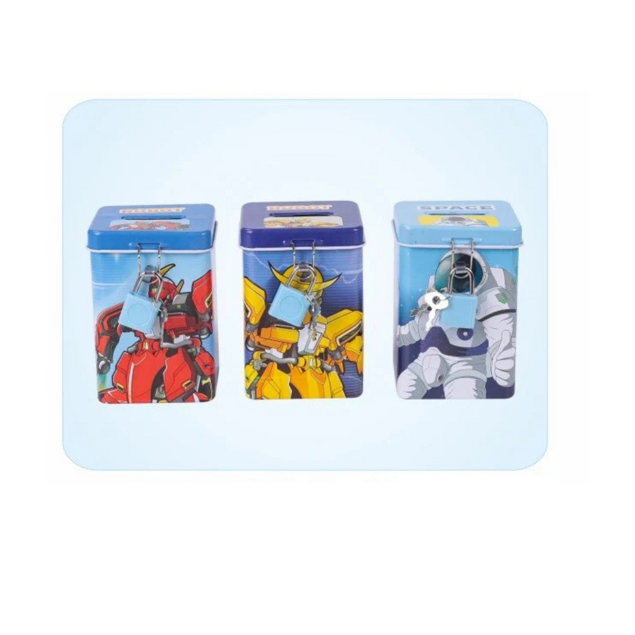 Small Metal Money Bank with Lock & Key for Kids | KidsBestie