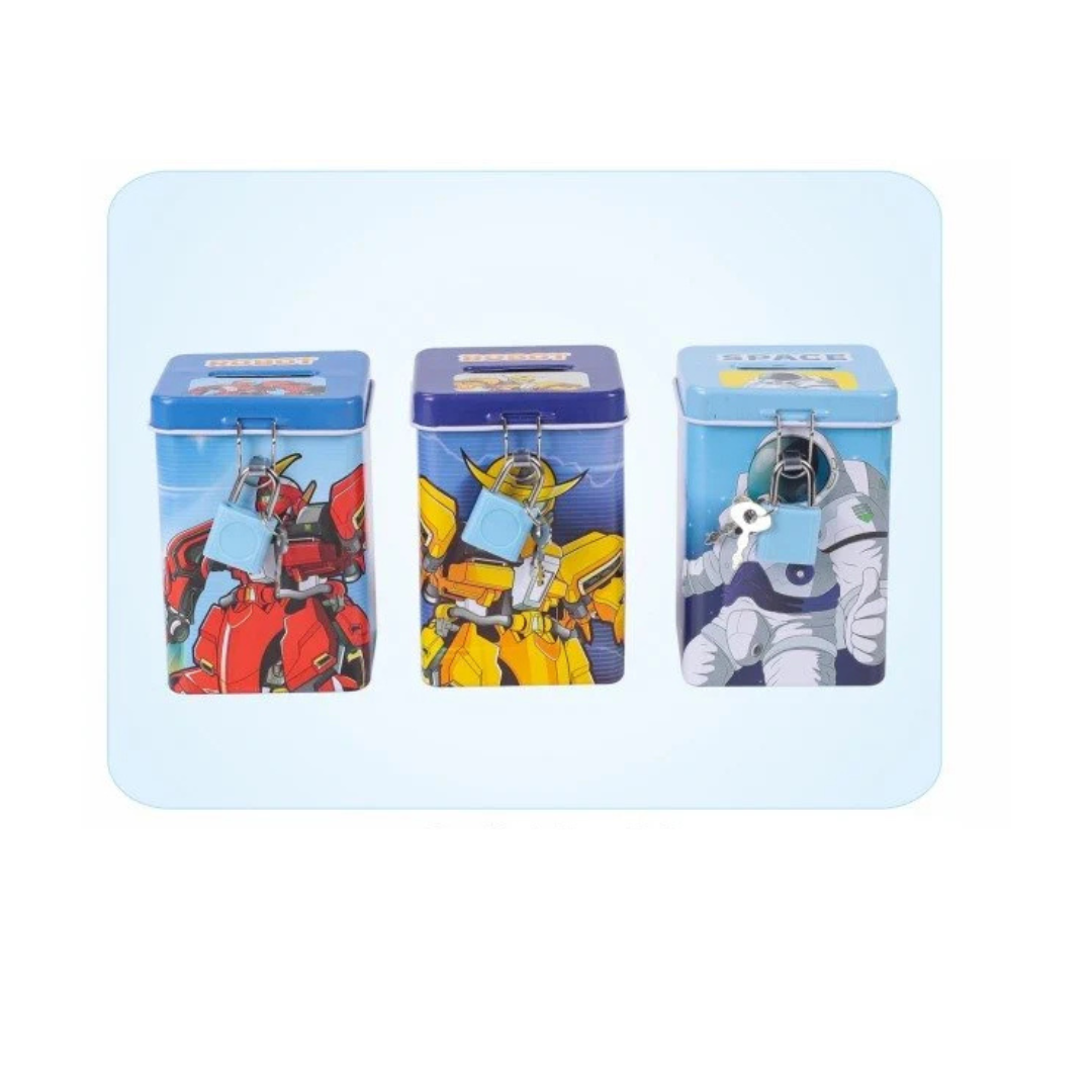 Small Metal Money Bank with Lock & Key for Kids | KidsBestie