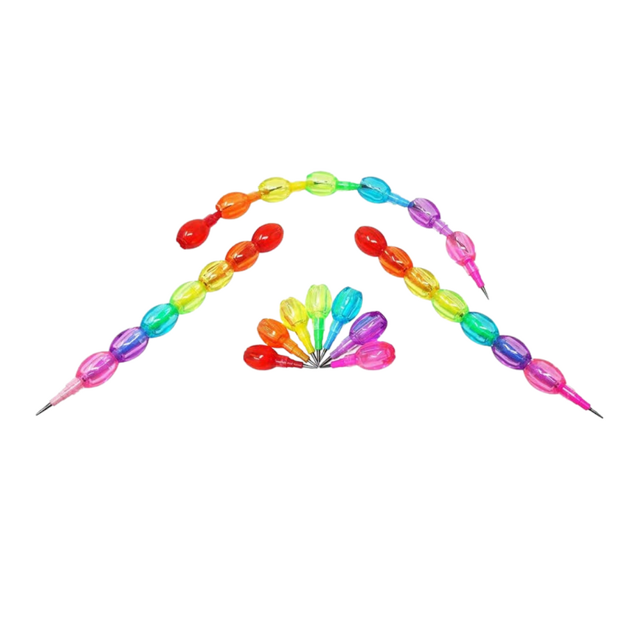 4 Pieces of RGB Stacking Pencil – Fun, Colorful & Creative Writing Tool | Kidsbestie