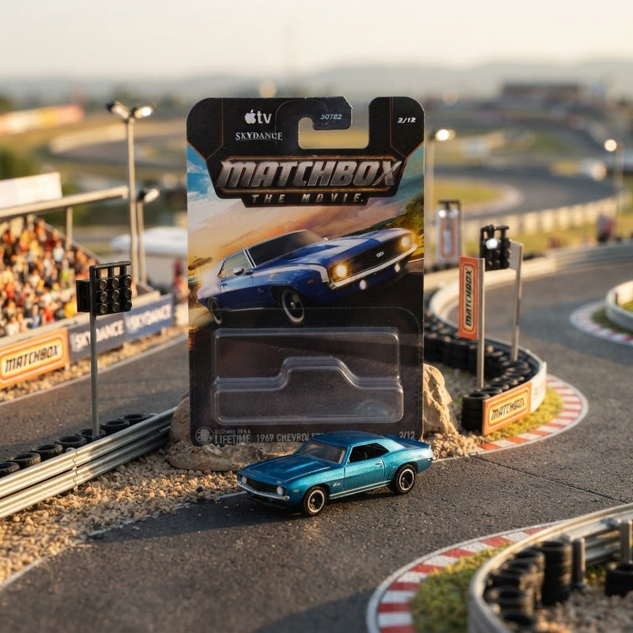 Matchbox The Movie 1969 Chevrolet Camaro Die-Cast Vehicle & Collector Card Diorama Set