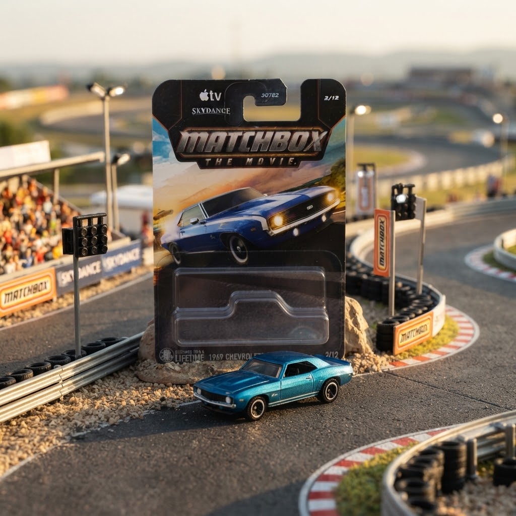 Matchbox The Movie 1969 Chevrolet Camaro Die-Cast Vehicle & Collector Card Diorama Set