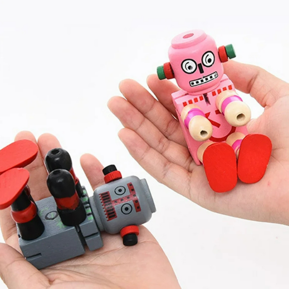 Wooden Robot Toy for Kids(Random Colour)
