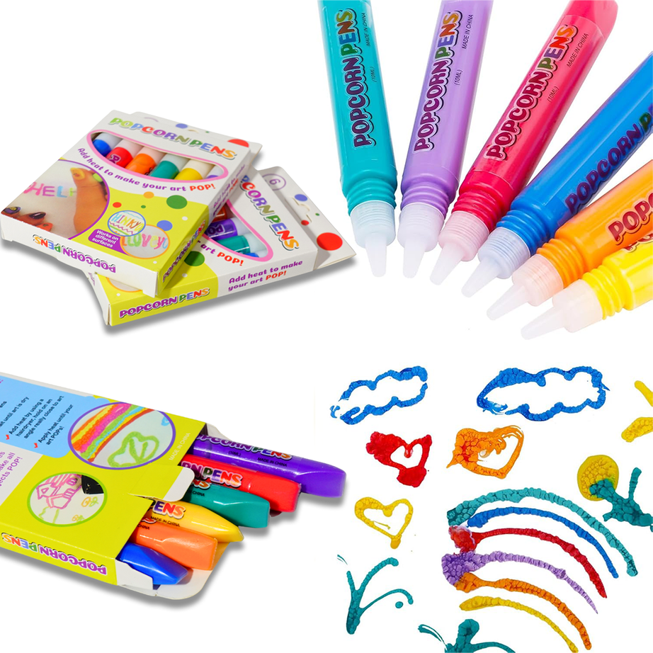 Popcorn Pens for Kids | Cute Stationery Gift | Smooth Writing Color Pen | Fun School Supplies