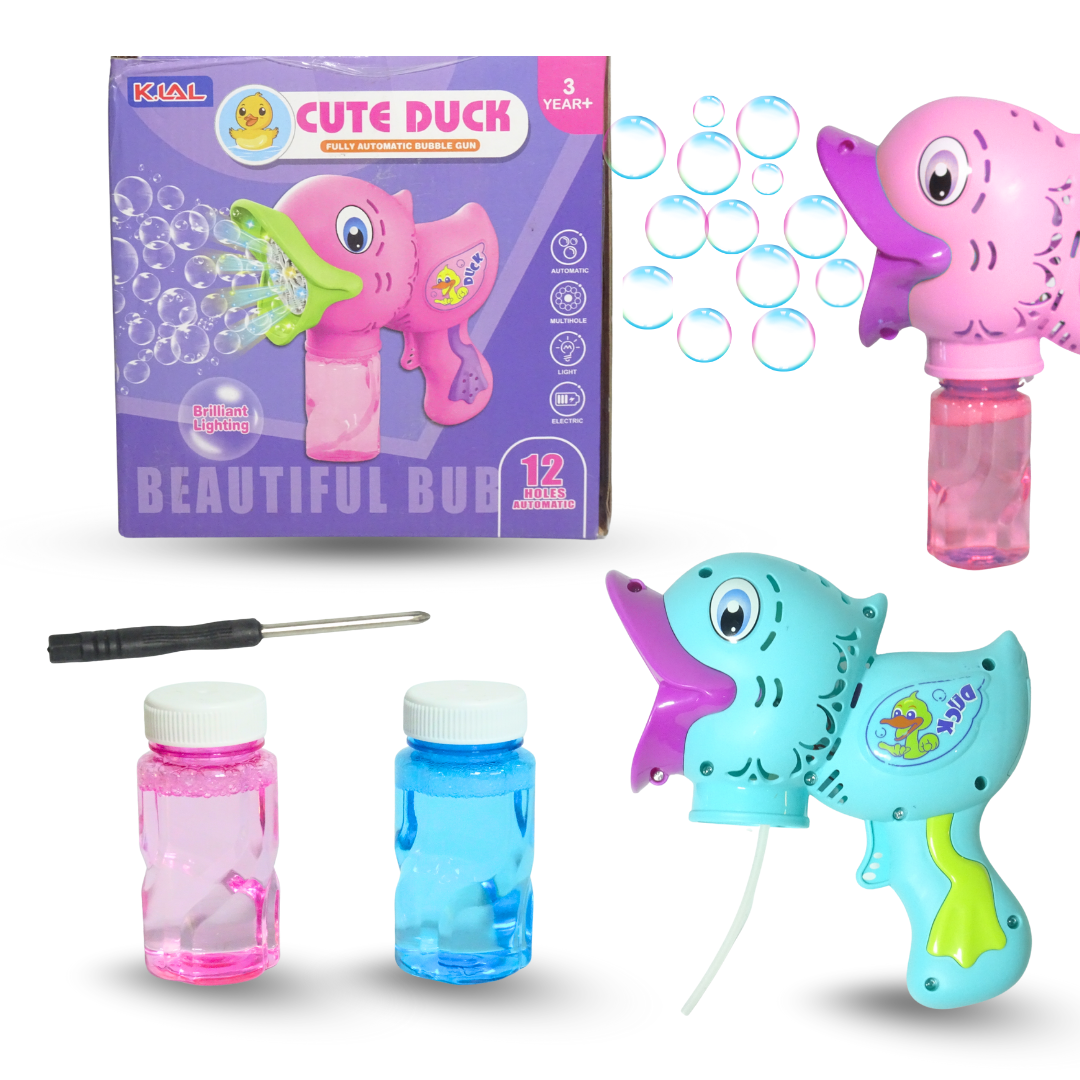 Fully Automatic Cute Duck Bubble Gun for Kids – Endless Bubble Fun!(Random Colours)