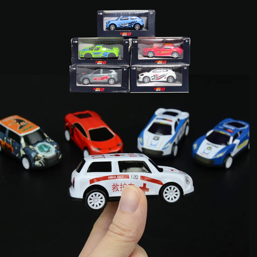 Mini Pull Back Full Metal Car - 9 cm Car – No Battery Needed( Random Colors and Designs)