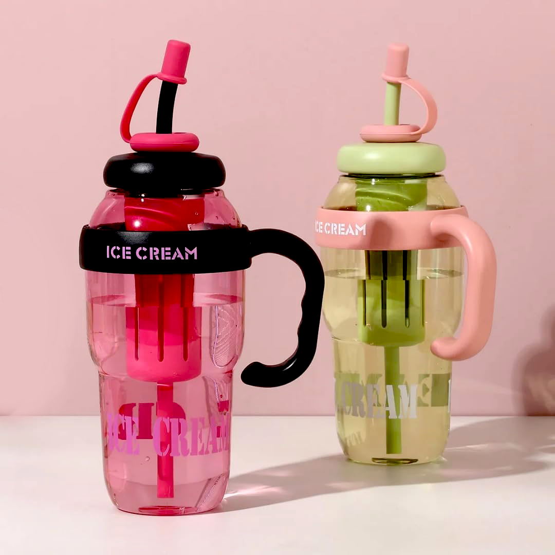 Ice Cream Bottle with Sipper | Kidsbestie | KB(Random Colours)